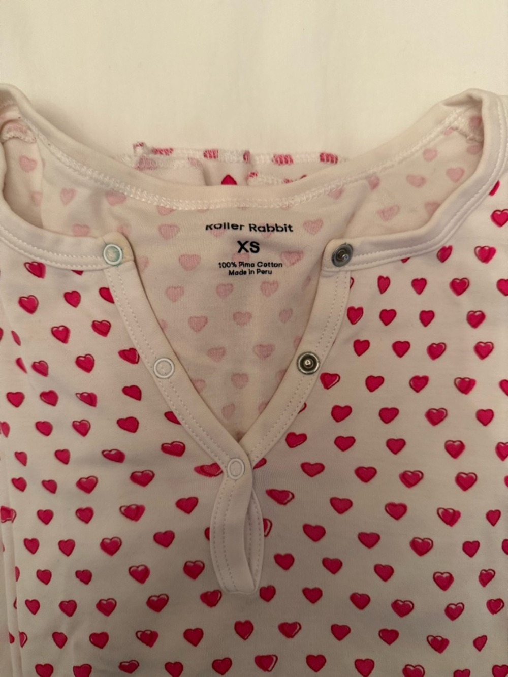 Roller Rabbit Pink Heart Long Sleeve Pajamas - Size XS 🩷 - Picture 2 of 12